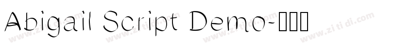 Abigail Script Demo字体转换